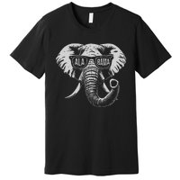 Vintage State Of Alabama Elephant Lovers Gift Premium T-Shirt