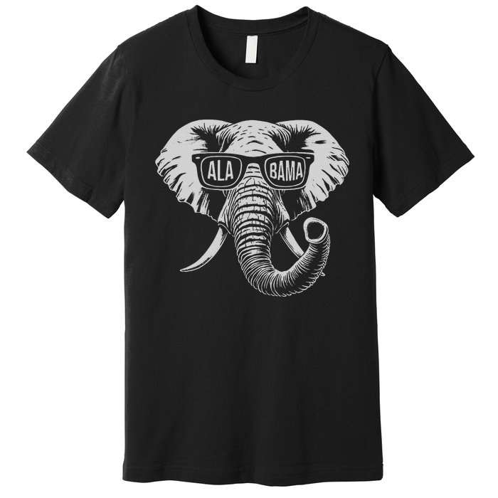 Vintage State Of Alabama Elephant Lovers Gift Premium T-Shirt