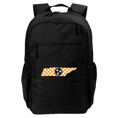 Volunteer State Orangewhite Checkerboard Tristar Tennessee Daily Commute Backpack