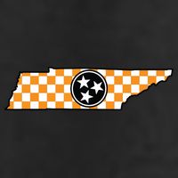 Volunteer State Orangewhite Checkerboard Tristar Tennessee Hat