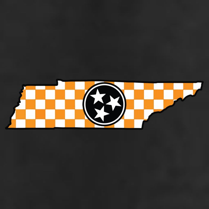 Volunteer State Orangewhite Checkerboard Tristar Tennessee Hat