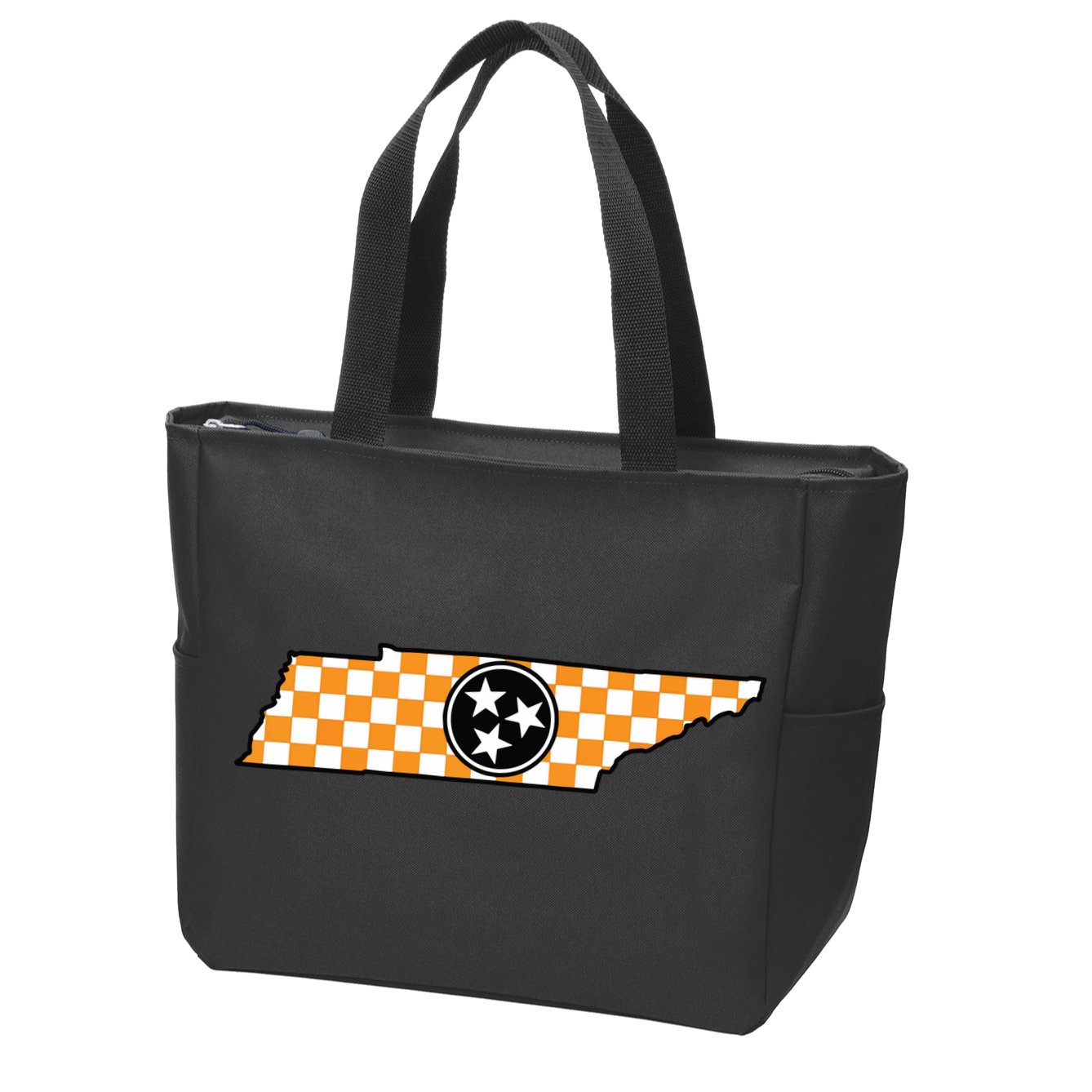 Volunteer State Orangewhite Checkerboard Tristar Tennessee Zip Tote Bag