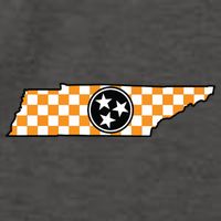 Volunteer State Orangewhite Checkerboard Tristar Tennessee Vector Backpack