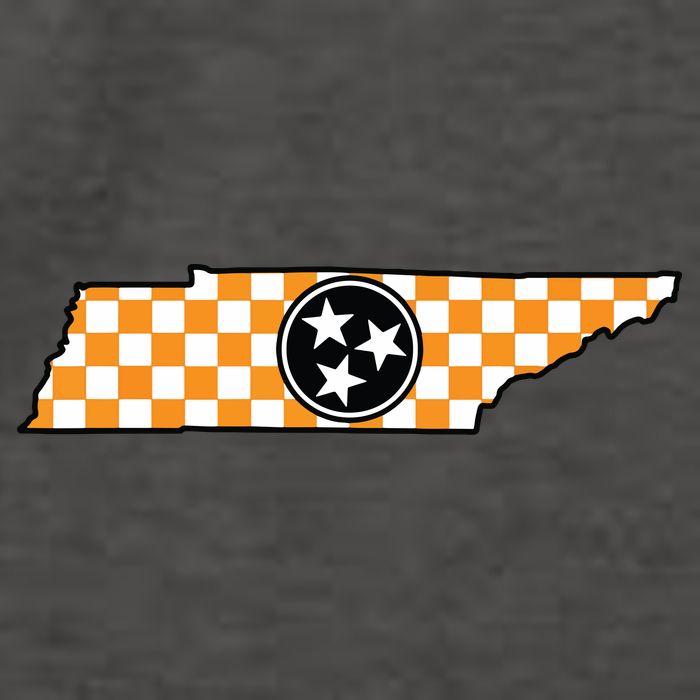 Volunteer State Orangewhite Checkerboard Tristar Tennessee Vector Backpack