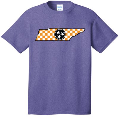 Volunteer State Orangewhite Checkerboard Tristar Tennessee T-Shirt