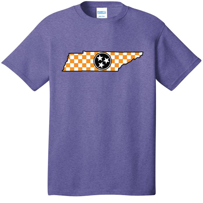 Volunteer State Orangewhite Checkerboard Tristar Tennessee T-Shirt