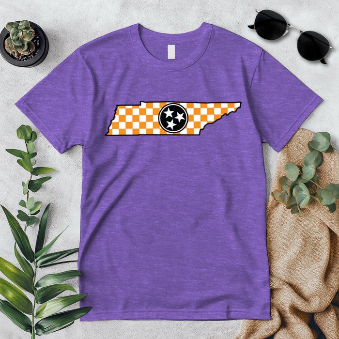 Volunteer State Orangewhite Checkerboard Tristar Tennessee Premium T-Shirt