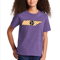 Volunteer State Orangewhite Checkerboard Tristar Tennessee Kids T-Shirt