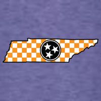 Volunteer State Orangewhite Checkerboard Tristar Tennessee Kids T-Shirt