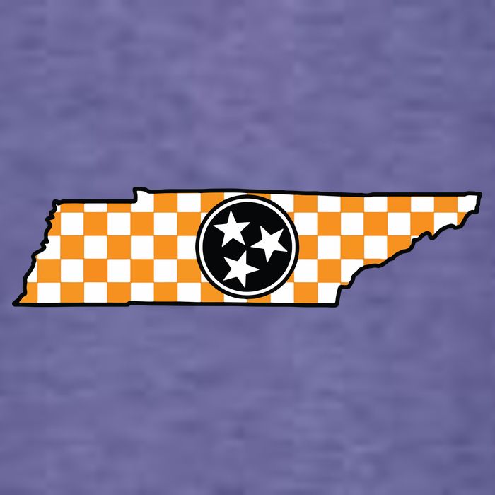 Volunteer State Orangewhite Checkerboard Tristar Tennessee Kids T-Shirt