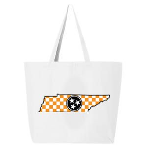 Volunteer State Orangewhite Checkerboard Tristar Tennessee 25L Jumbo Tote