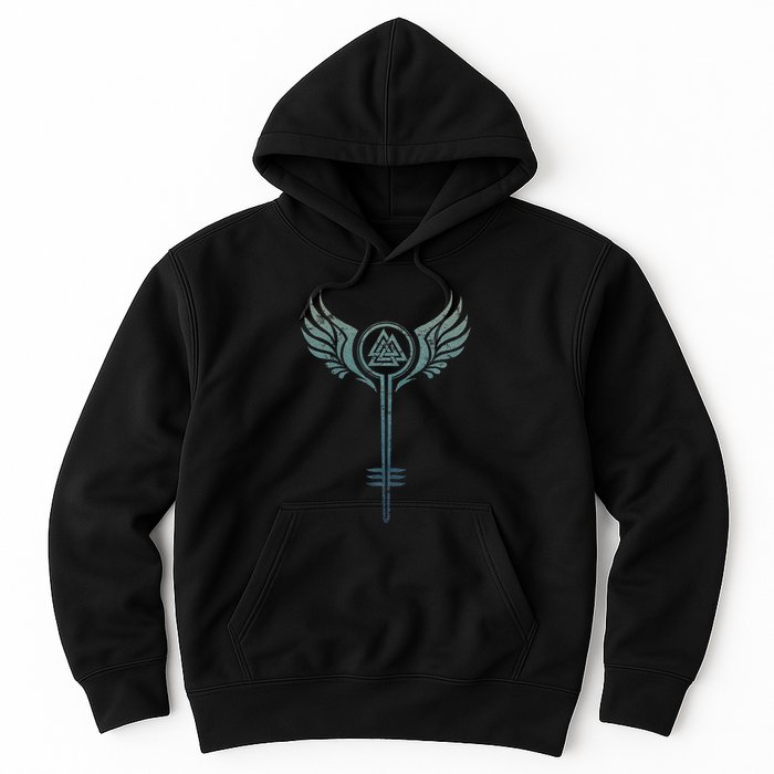 Valkyrie Symbol Odin Valknut Shieldmaiden Viking Warrior Hoodie