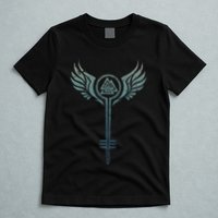 Valkyrie Symbol Odin Valknut Shieldmaiden Viking Warrior T-Shirt