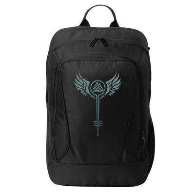 Valkyrie Symbol Odin Valknut Shieldmaiden Viking Warrior City Backpack