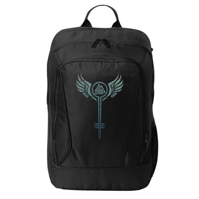 Valkyrie Symbol Odin Valknut Shieldmaiden Viking Warrior City Backpack