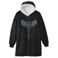 Valkyrie Symbol Odin Valknut Shieldmaiden Viking Warrior Hooded Wearable Blanket