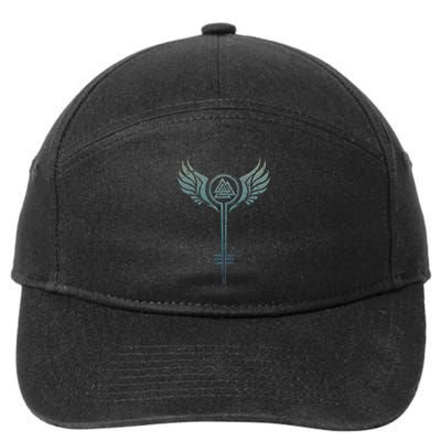 Valkyrie Symbol Odin Valknut Shieldmaiden Viking Warrior 7-Panel Snapback Hat