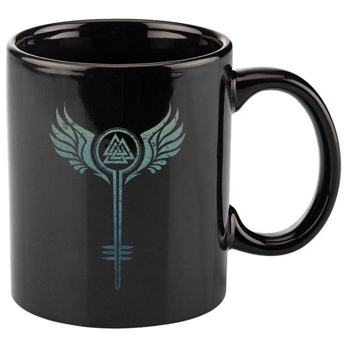 Valkyrie Symbol Odin Valknut Shieldmaiden Viking Warrior 11oz C Handle Ceramic Mug