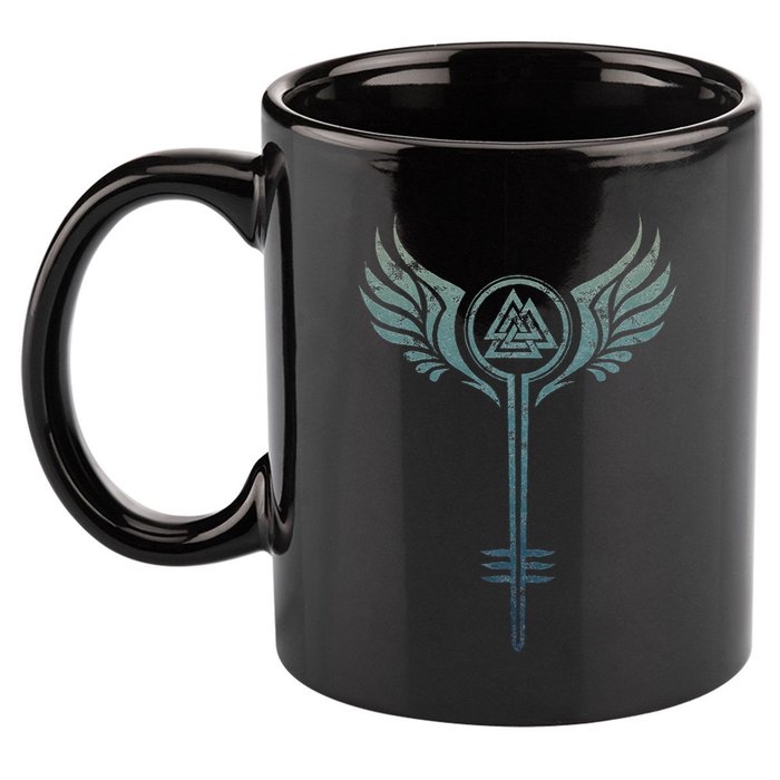 Valkyrie Symbol Odin Valknut Shieldmaiden Viking Warrior 11oz C Handle Ceramic Mug