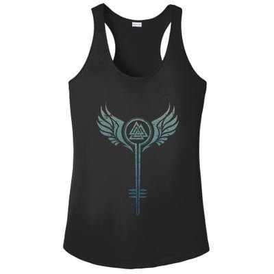 Valkyrie Symbol Odin Valknut Shieldmaiden Viking Warrior Ladies PosiCharge Competitor Racerback Tank