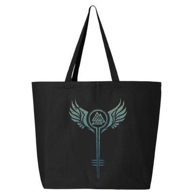 Valkyrie Symbol Odin Valknut Shieldmaiden Viking Warrior 25L Jumbo Tote