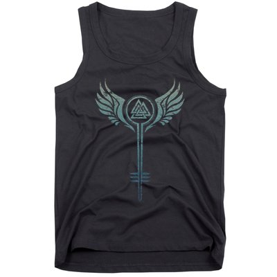 Valkyrie Symbol Odin Valknut Shieldmaiden Viking Warrior Tank Top
