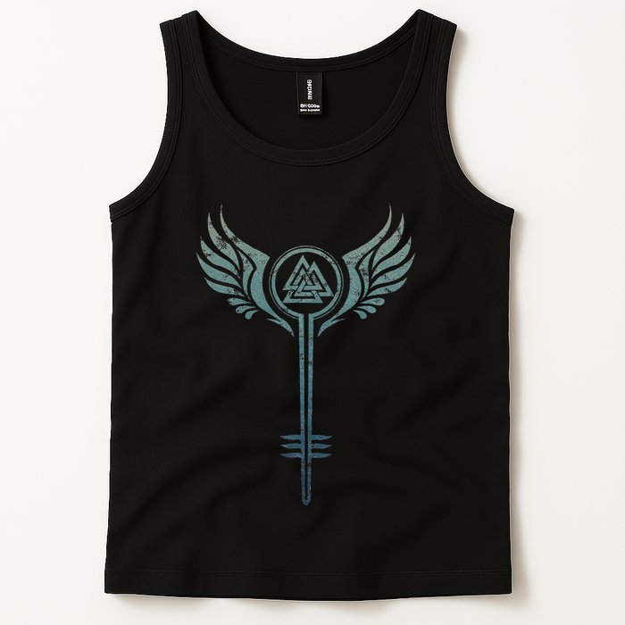 Valkyrie Symbol Odin Valknut Shieldmaiden Viking Warrior Tank Top