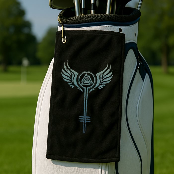 Valkyrie Symbol Odin Valknut Shieldmaiden Viking Warrior Golf Towel