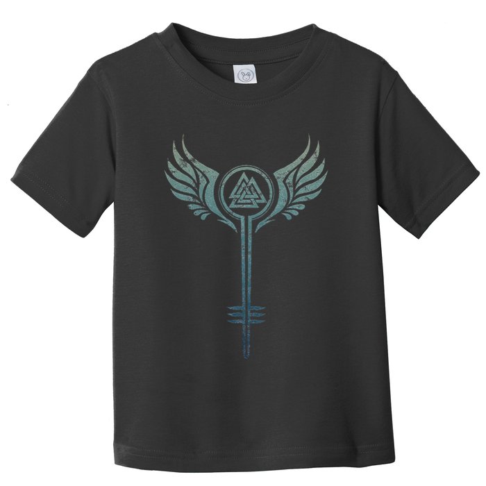 Valkyrie Symbol Odin Valknut Shieldmaiden Viking Warrior Toddler T-Shirt