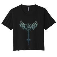 Valkyrie Symbol Odin Valknut Shieldmaiden Viking Warrior Crop Top