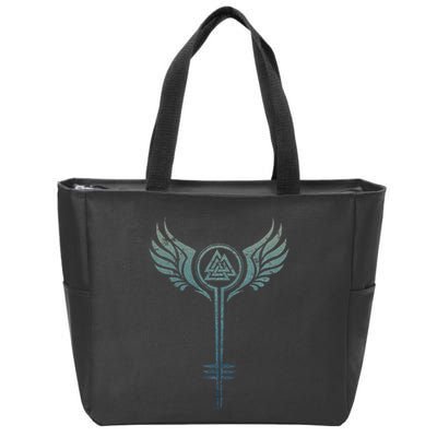 Valkyrie Symbol Odin Valknut Shieldmaiden Viking Warrior Zip Tote Bag