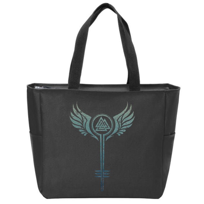 Valkyrie Symbol Odin Valknut Shieldmaiden Viking Warrior Zip Tote Bag