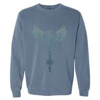Valkyrie Symbol Odin Valknut Shieldmaiden Viking Warrior Garment-Dyed Sweatshirt