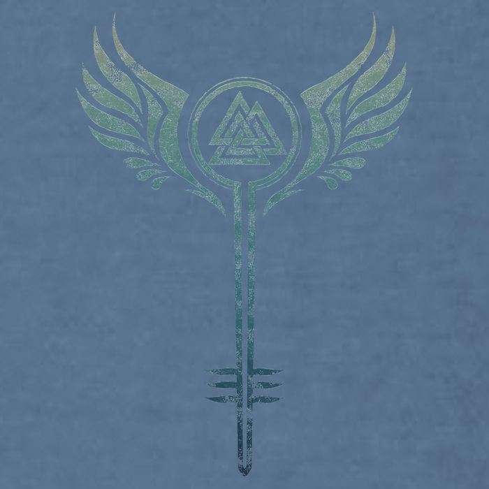 Valkyrie Symbol Odin Valknut Shieldmaiden Viking Warrior Garment-Dyed Sweatshirt