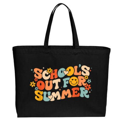 Vintage Schools Out For Summer Ladies Teacher Cotton Canvas Jumbo Tote