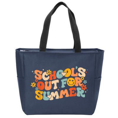 Vintage Schools Out For Summer Ladies Teacher Zip Tote Bag