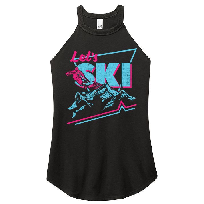 Vintage Ski Outfit 80s 90s Retro Sports Crewneck Gift Women's Perfect Tri Rocker Tank