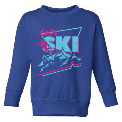 Vintage Ski Outfit 80s 90s Retro Sports Crewneck Gift Toddler Sweatshirt