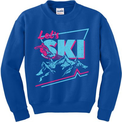 Vintage Ski Outfit 80s 90s Retro Sports Crewneck Gift Kids Sweatshirt