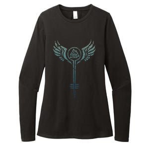 Valkyrie Symbol Odin Valknut Shieldmaiden Viking Warrior Womens CVC Long Sleeve Shirt