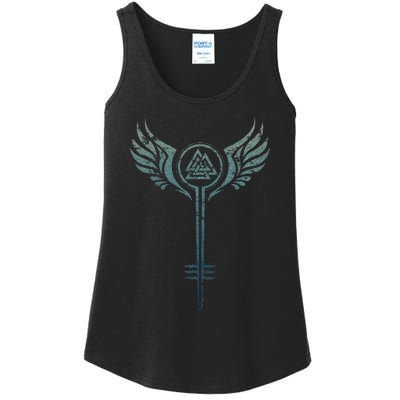 Valkyrie Symbol Odin Valknut Shieldmaiden Viking Warrior Ladies Essential Tank