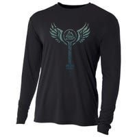 Valkyrie Symbol Odin Valknut Shieldmaiden Viking Warrior Cooling Performance Long Sleeve Crew