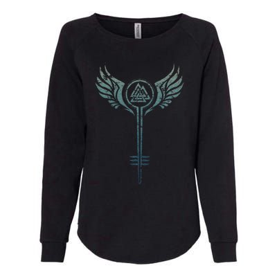 Valkyrie Symbol Odin Valknut Shieldmaiden Viking Warrior Womens California Wash Sweatshirt