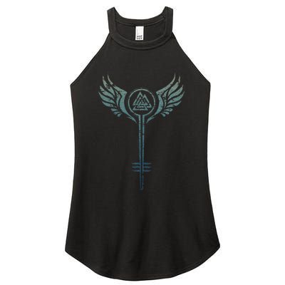 Valkyrie Symbol Odin Valknut Shieldmaiden Viking Warrior Women’s Perfect Tri Rocker Tank