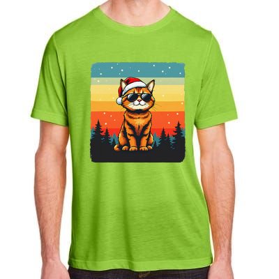 Vintage Style Orange Tabby Cat Friendly Wearing Sunglasses Adult ChromaSoft Performance T-Shirt