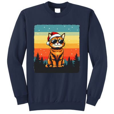 Vintage Style Orange Tabby Cat Friendly Wearing Sunglasses Sweatshirt