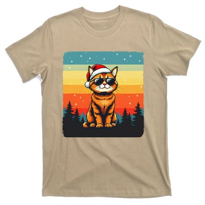 Vintage Style Orange Tabby Cat Friendly Wearing Sunglasses T-Shirt