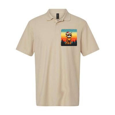 Vintage Style Orange Tabby Cat Friendly Wearing Sunglasses Softstyle Adult Sport Polo