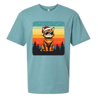 Vintage Style Orange Tabby Cat Friendly Wearing Sunglasses Sueded Cloud Jersey T-Shirt