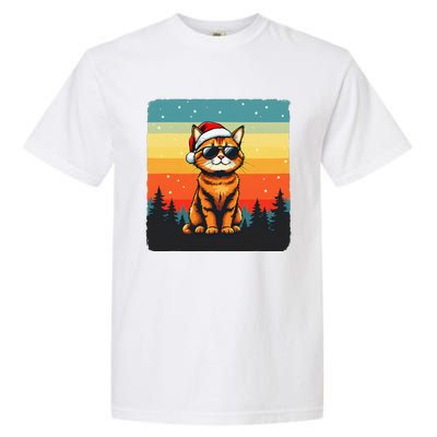 Vintage Style Orange Tabby Cat Friendly Wearing Sunglasses Garment-Dyed Heavyweight T-Shirt